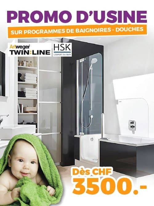 Promo baignoires-douches